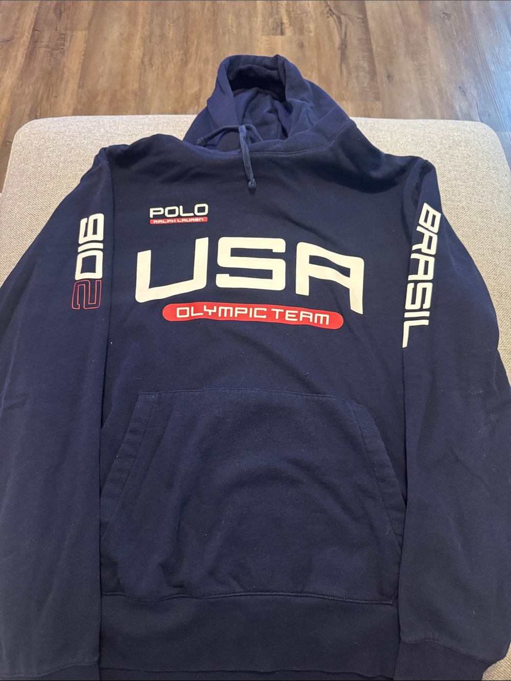 Polo by Ralph Lauren Navy USA Olympic Team Hoodie with Red & White Accents 2016